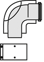 Vaillant Bogen 87Gr.DN60/100 PP m.Reinigungsoeff.