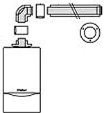 Vaillant Basis-Anschl.Set f.Abgasleit. DN80 i.Schacht (60/100) (303920)