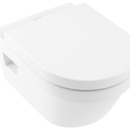 Villeroy & Boch Combi-Pack Architectura 5684HR, 370 x 530 x 330 mm, Oval, wandhängend, Abgang waagerecht, mit DirectFlush, Weiß Alpin