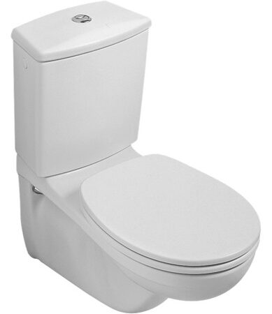 Villeroy & Boch Tiefspül-WC für Kombination O.novo 662310, 355 x 680 x 396 mm, Oval, wandhängend, Abgang waagerecht, Weiß Alpin