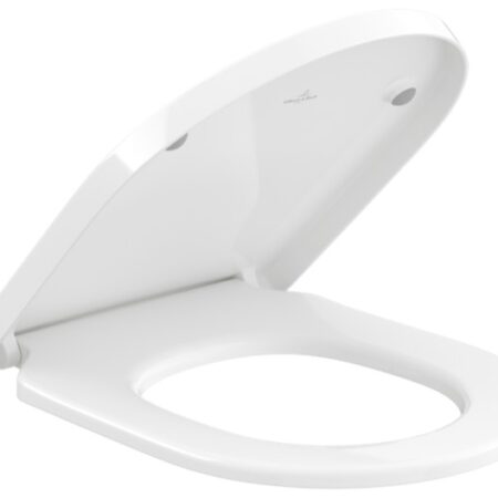 Villeroy & Boch WC-Sitz Subway 3.0 8M42S1, 374 x 438 x 42 mm, Oval, mit Absenkautomatik (SoftClosing), mit abnehmbaren Sitz (QuickRelease), Weiß Alpin