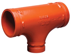 114.3x88.9x114.3 mm/4x3x4" No 25 Reduzier-T-Stück Orange