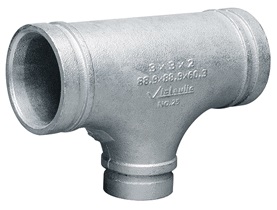 88.9x60.3x88.9 mm/3x2x3" No 25 Reduzier-T-Stück Verzinkt