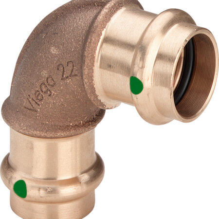 Viega Sanpress-Bogen 90° mit SC-Contur Rotguss oder Siliziumbronze, Modell 2216 d: 28