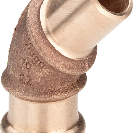 Viega Bogen 45 Grad mit SC Sanpress 2226.1 in 42mm Rotguss