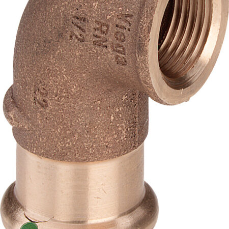 Viega Sanpress-Übergangswinkel 90° mit SC-Contur Rotguss oder Siliziumbronze, Modell 2214.2 d: 42 Rp: 1½