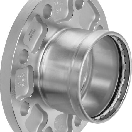 Viega Sanpress Inox XL-Flanschübergang mit SC-Contur Stahl nichtrostend, Modell 2359XL VdS-Zulassung DN: 100 d: 108,0 Anzahl Bohrungen: 8 Lochkreis-Ø: 180