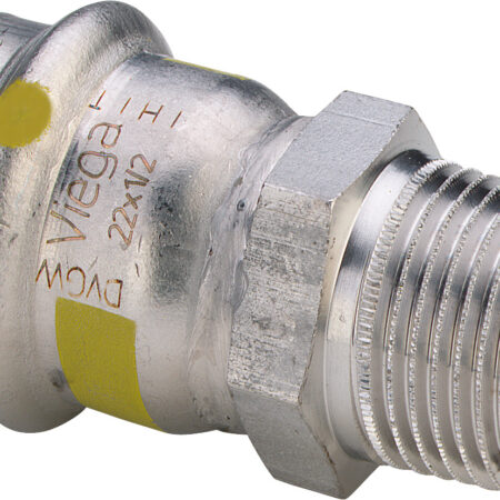 Viega Sanpress Inox G-Übergangsstück mit SC-Contur Stahl nichtrostend, Modell 0211 d: 28 R: ¾