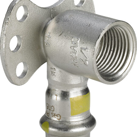 Viega Sanpress Inox G-Wandscheibe mit SC-Contur Stahl nichtrostend, Modell 0225.5 d: 22 Rp: ¾