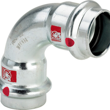 Viega Prestabo-Bogen 90° mit SC-Contur Stahl unlegiert, verzinkt, Modell 1116 VdS-Zulassung d: 35