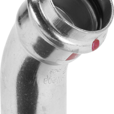 Viega Prestabo-Bogen 45° mit SC-Contur Stahl unlegiert, verzinkt, Modell 1126.1 VdS-Zulassung d: 54