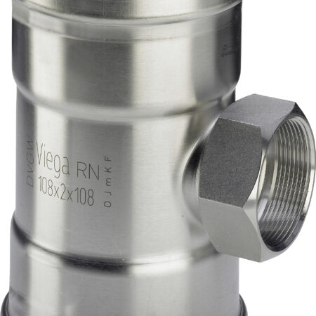 Viega Sanpress Inox XL-T-Stück mit SC-Contur Stahl nichtrostend, Modell 2317.2XL d1: 64,0 Rp: ¾ d2: 64,0