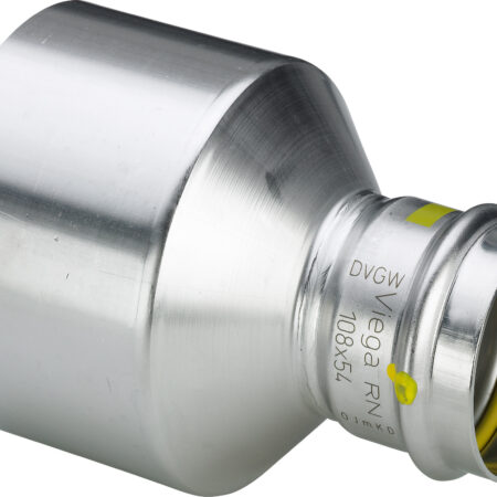 Viega Sanpress Inox G XL-Reduzierstück mit SC-Contur Stahl nichtrostend, Modell 0215.1XL d1: 76,1 d2: 54