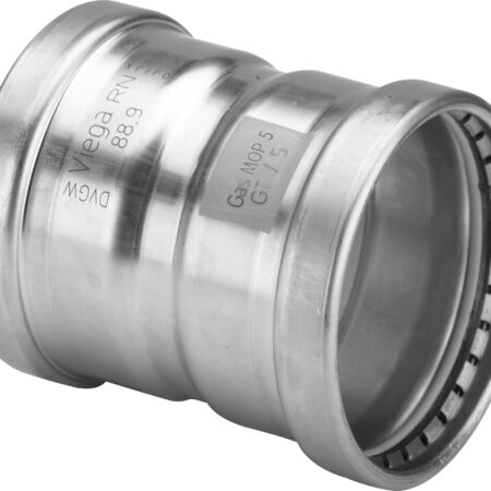 Viega Sanpress Inox G XL-Muffe mit SC-Contur Stahl nichtrostend, Modell 0215XL d: 76,1