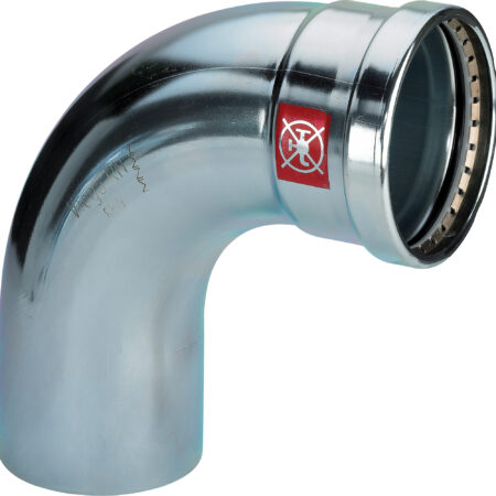 Viega Prestabo XL-Bogen 90° mit SC-Contur Stahl unlegiert, verzinkt, Modell 1116.1XL VdS-Zulassung d: 76,1