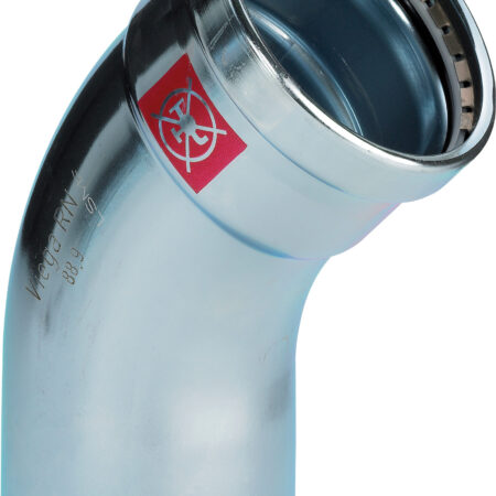 Viega Prestabo XL-Bogen 45° mit SC-Contur Stahl unlegiert, verzinkt, Modell 1126.1XL VdS-Zulassung d: 64,0