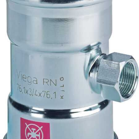 Viega Prestabo XL-T-Stück mit SC-Contur Stahl unlegiert, verzinkt, Modell 1117.2XL VdS-Zulassung d1: 88,9 Rp: ¾ d2: 88,9