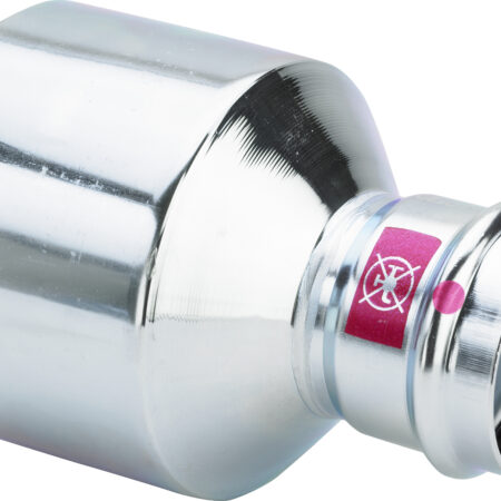 Viega Prestabo XL-Reduzierstück mit SC-Contur Stahl unlegiert, verzinkt, Modell 1115.1XL VdS-Zulassung d1: 76,1 d2: 54