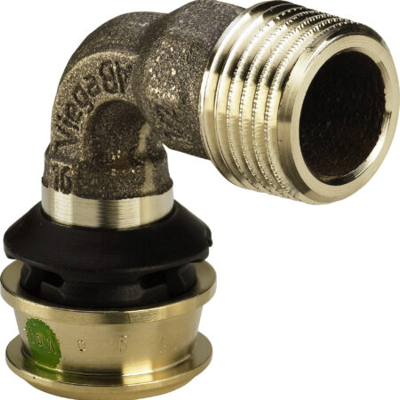Viega Raxofix-Übergangsbogen 90° mit SC-Contur Siliziumbronze, Modell 5314 d: 16 R: ½