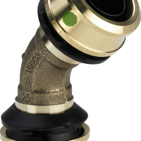 Viega Raxofix-Bogen 45° mit SC-Contur Siliziumbronze, Modell 5326 d: 50