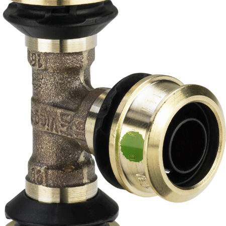 Viega Raxofix-T-Stück mit SC-Contur Siliziumbronze, Modell 5318 d1: 63 d2: 25 d3: 63