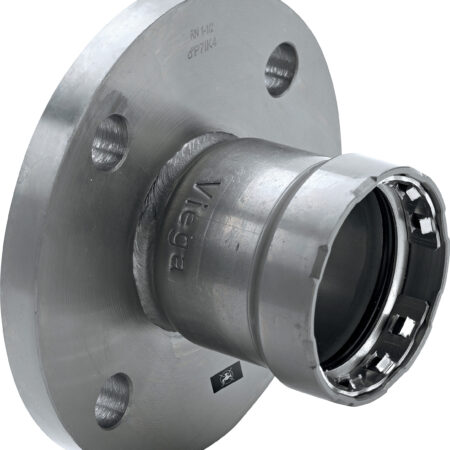 Viega Megapress-Flanschübergang mit SC-Contur Stahl unlegiert, Zink-Nickel-Beschichtung, Modell 4259 VdS-Zulassung DN: 50 D: 2 Anzahl Bohrungen: 4 Lochkreis-Ø: 125