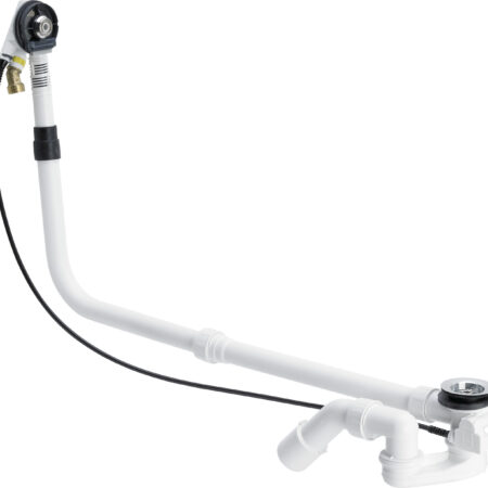 Viega Multiplex Trio-Ab-/Überlauf Funktionseinheit Modell 6161.72 DN: 40/50 Bowdenzug-Länge: 1070 L: 130 H: 180 Badewanne Überlänge für Badewanne mit Ablaufloch-Ø 52
