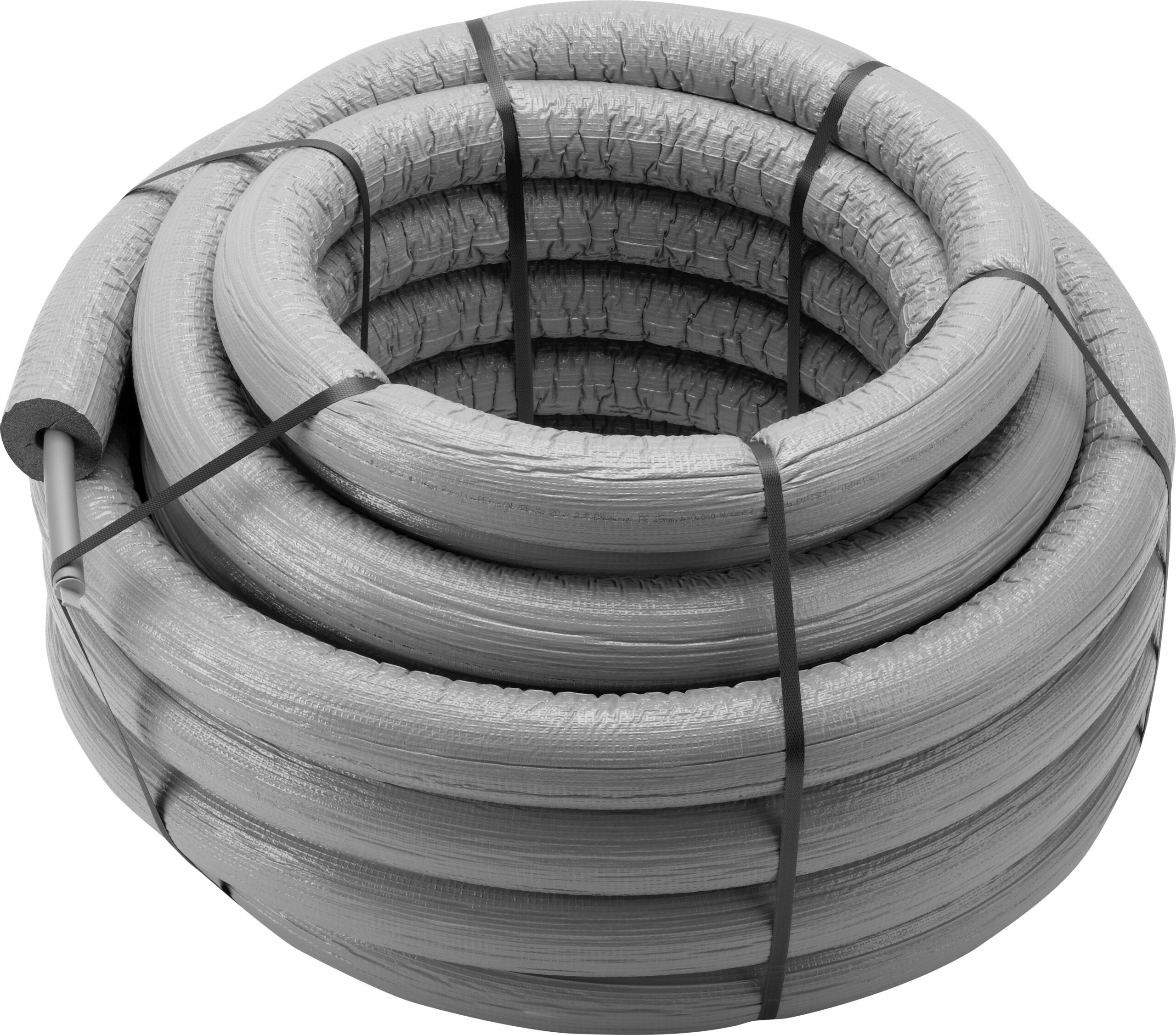 Viega Raxofix-Mehrschichtverbundrohr Ausstattung, Rundumdämmung 26 mm grau (λ=0,040 W/mK), Modell 5302.3 d: 25 s: 2.7 V: 0.305 L: 25