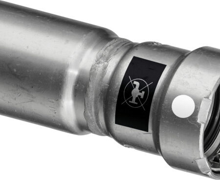 Viega Megapress S-Reduzierstück mit SC-Contur Stahl unlegiert, Zink-Nickel-Beschichtung, Einsteckende, Pressanschluss, Modell 4315.1 VdS-Zulassung Fernwärme gemäß AGFW FW 524 DN1: 40 D1: 1½ DN2: 25 D2: 1