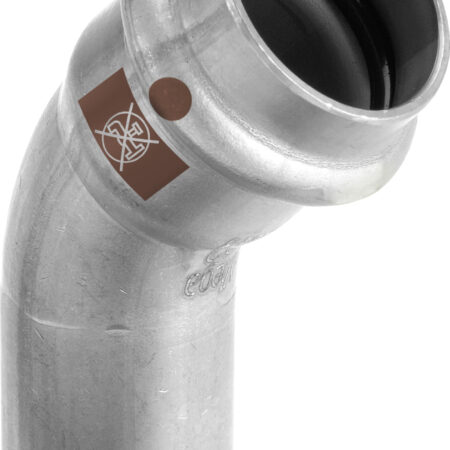 Viega Temponox-Bogen 45° Stahl nichtrostend, Modell 1726.1 d: 28