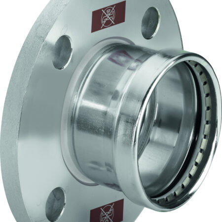 Viega Temponox XL-Flanschübergang Stahl nichtrostend, Modell 1759.1XL DN: 65 d: 76,1 Anzahl Bohrungen: 4 Lochkreis-Ø: 130
