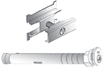VN-Anschluss-Set 3 (4er), RAL9016 4 Rad.-halter u. Bohrkonsolen WA 30-50mm