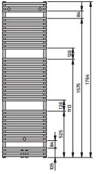 VN-DION-M BH 1764x98x600mm weiß