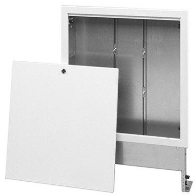 VN-FLOORTEC-VERTEILERSCHRANK BH 750 mm 11-12HK UNTERPUTZ, RAL9010, bei Etagenr.