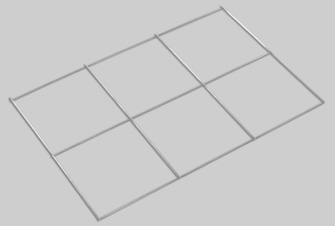 VN-FLOORTEC Gittermatte OL Raster 10x10 cm blank, Abm 2100x1200 mm