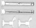 WEMEFA Garn.Radiator-Aufhaengung Fig.91V (Nr.2x672 u.2x593 =10-302-2) f. VONO HK