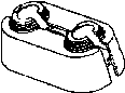 VN-Kunststoffr., zweiteilig, RAL9016 Rohrabstand 50mm, f. Durchm. 10 - 22 mm