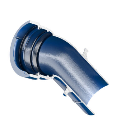 TRM Einmuffenbogen VRS-T MK blau DN 200 30Grad